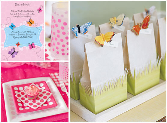 Butterfly birthday party favors