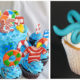 Beach and octopus cupcakes