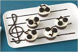 Musical note cupcakes