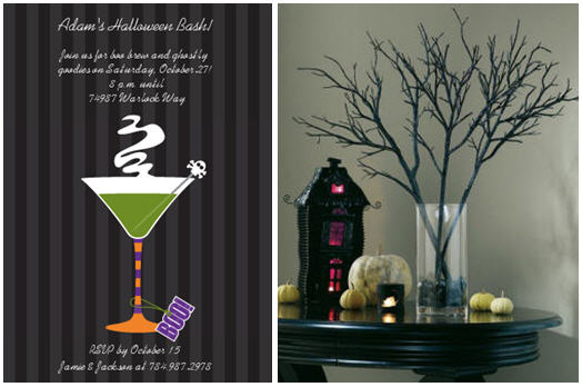 Martinis & Mayhem Halloween Custom Invite | Kim Byers