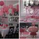 Pink birthday table