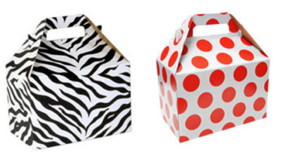 Zebra and polka dot gable box