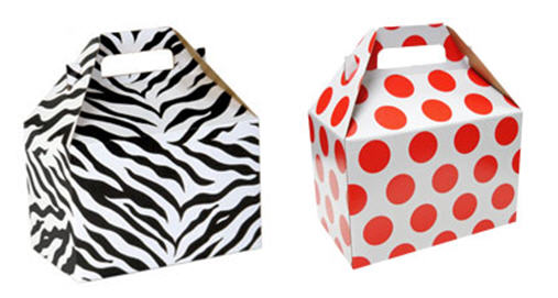 Zebra and polka dot gable box