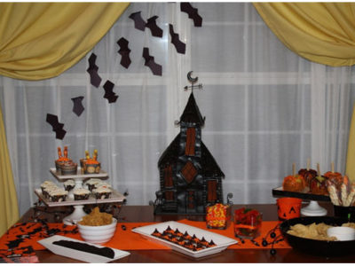 Halloween candy table