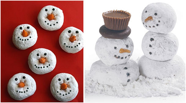 powdered-donut-snowman