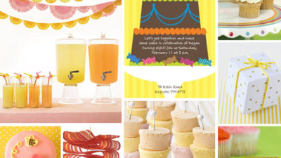 The celebration shoppe pink yellow orange inspired party