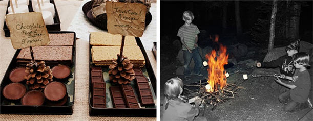 campout-birthday-party-smore-display-ideas