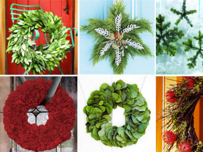 Natural fresh diy christmas wreath ideas