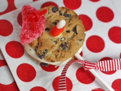 Chocolate chip cookie snowman wl