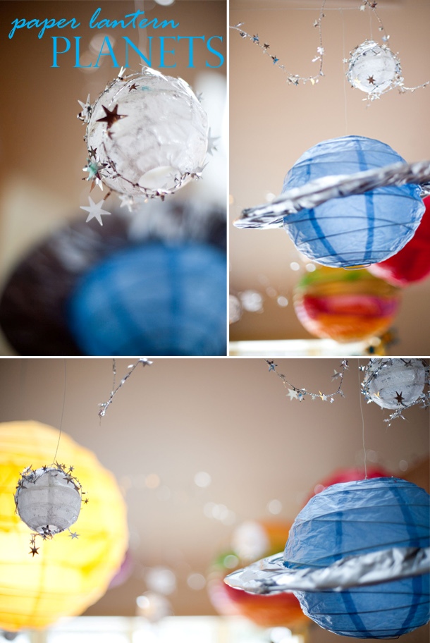 Diy paper lantern planet space birthday craft2