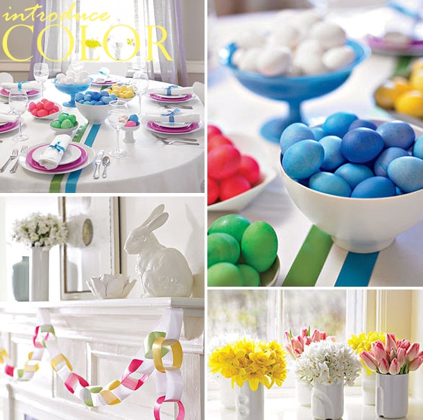 Colorful easter table idea