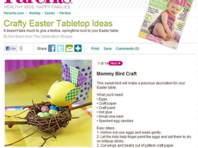 Parents magazine and the celebration shoppe crafty easter tabletop ideas 22