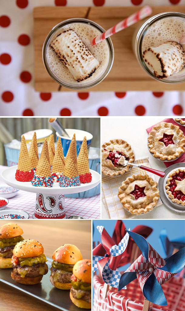 Red white blue patriotic picnic inspiration