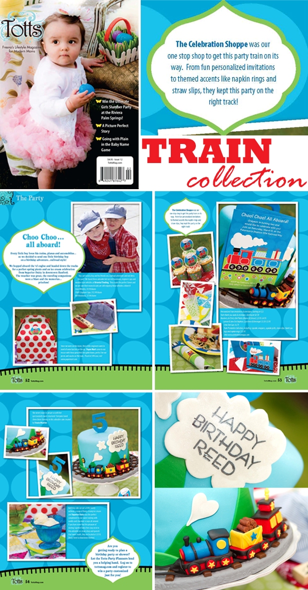 The celebration shoppe train party press totts magazine
