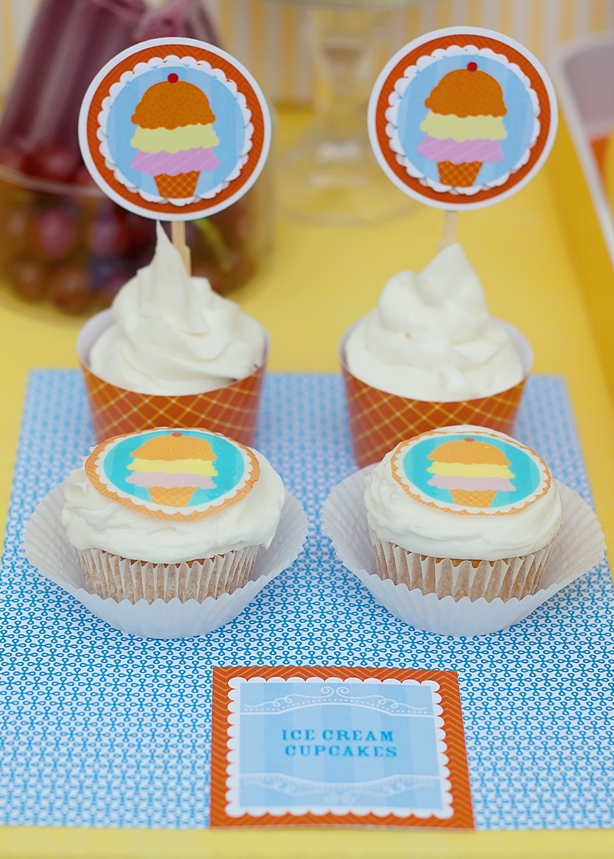 The celebration shoppe ice cream party cupcakes