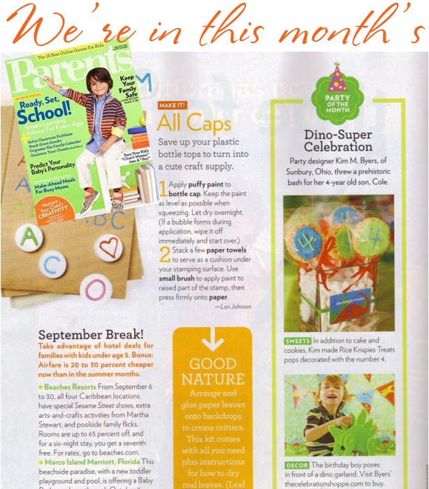 The celebration shoppe dinosaur party in parents magazine2