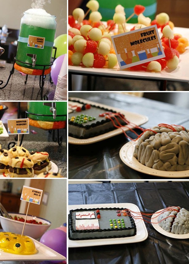 Mad scientist birthday party menu ideas