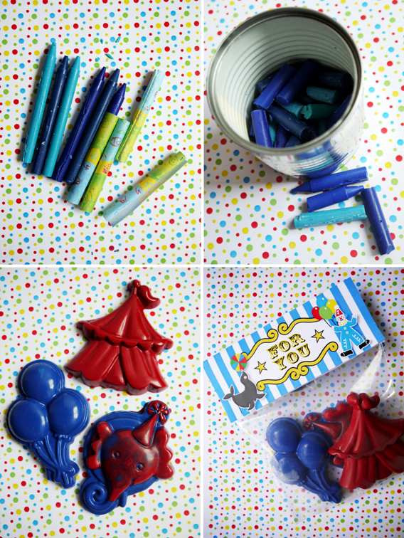 Diy circus crayons party favor by birds party 2