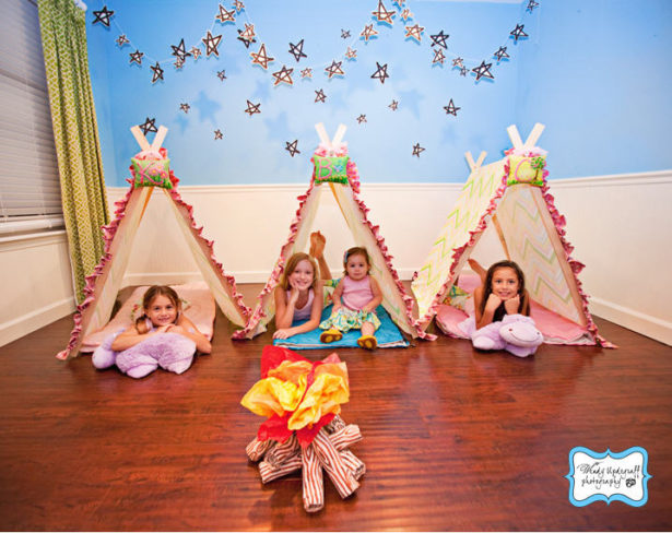 Real camp birthday party tents