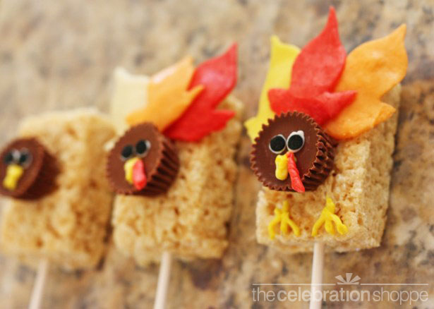 The celebration shoppe thanksgiving rice krispie turkey treats step 3 wl