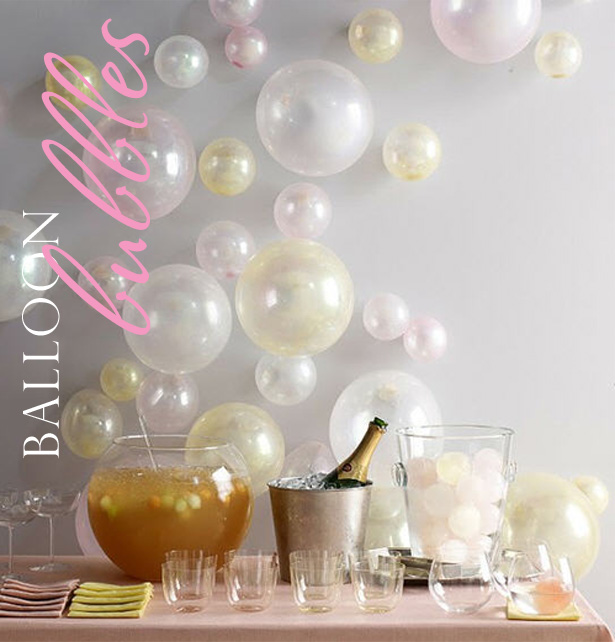 Balloon bubbles drink service backdrop