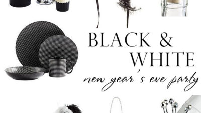 Black white new years eve party inspiration