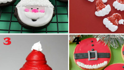 Easy santa cookie and cupcake ideas wt