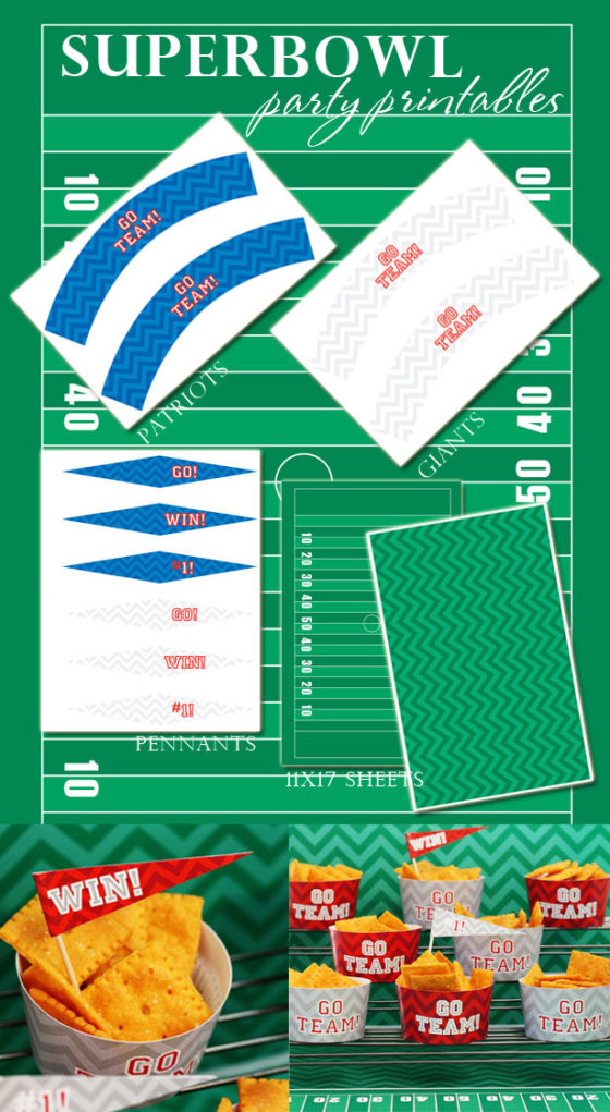 FREE Super Bowl party printables - Kim Byers
