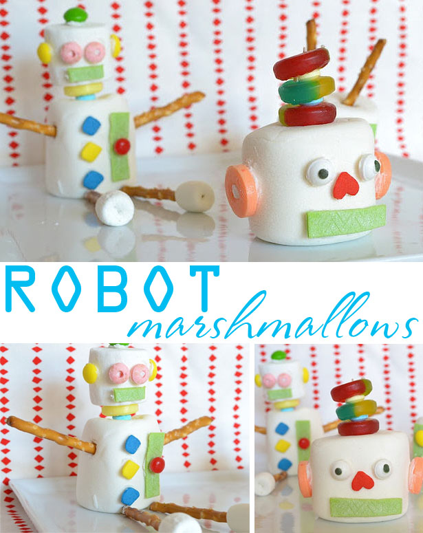 Diy robot marshmallow treats