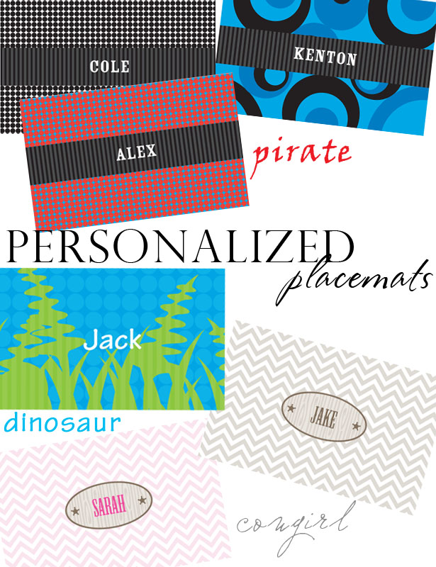 The celebration shoppe personalized placemats