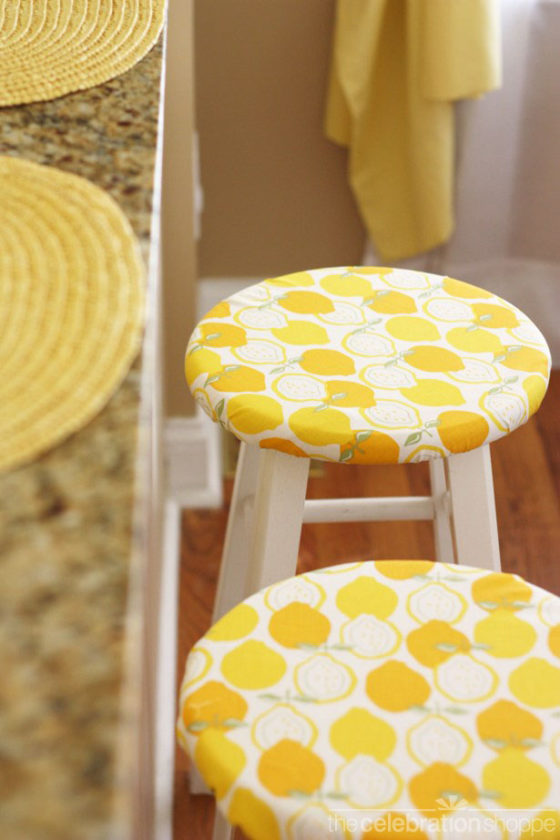 How to Make Super Easy DIY Bar Stool Chair Covers (Removable)