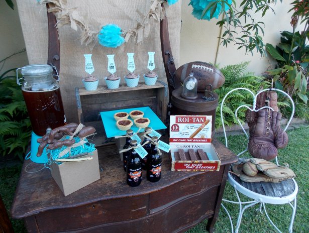 Lauras little party chocolate fathers day dessert table