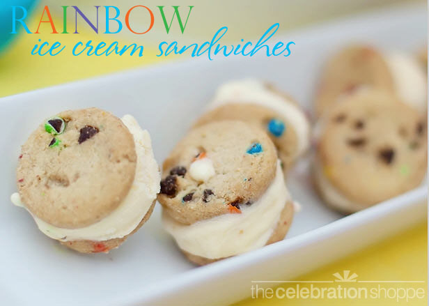 The celebration shoppe rainbow deluxe ice cream sandwiches wl