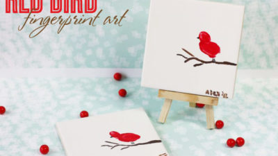 The celebration shoppe red bird fingerprint art 4752 wtwl