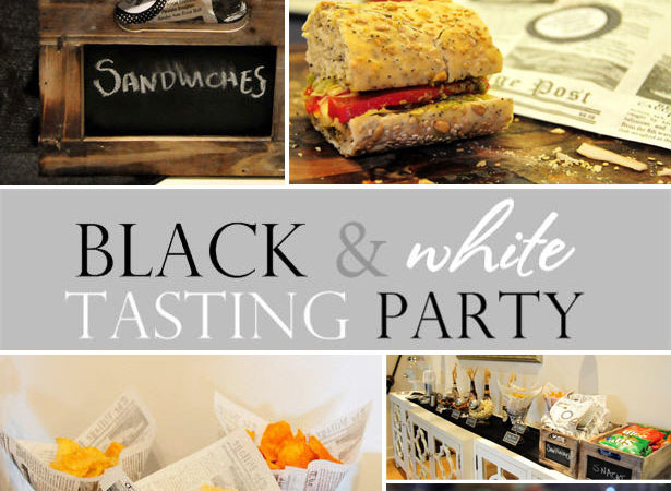 Fete a fete black white tasting party