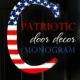 Patriotic door monogram sm 0001