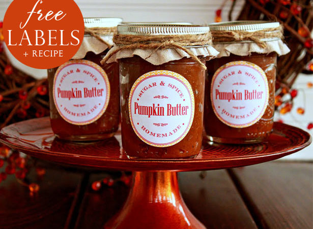 Pumpkin butter recipe and free labels1