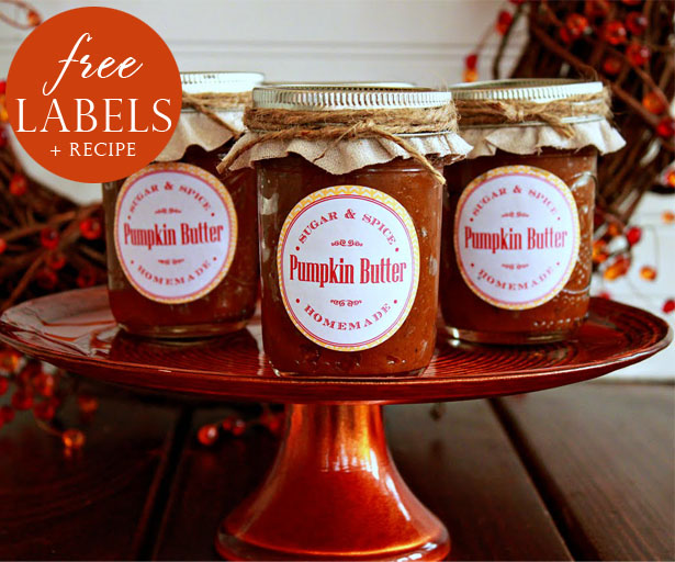 Pumpkin butter recipe and free labels1