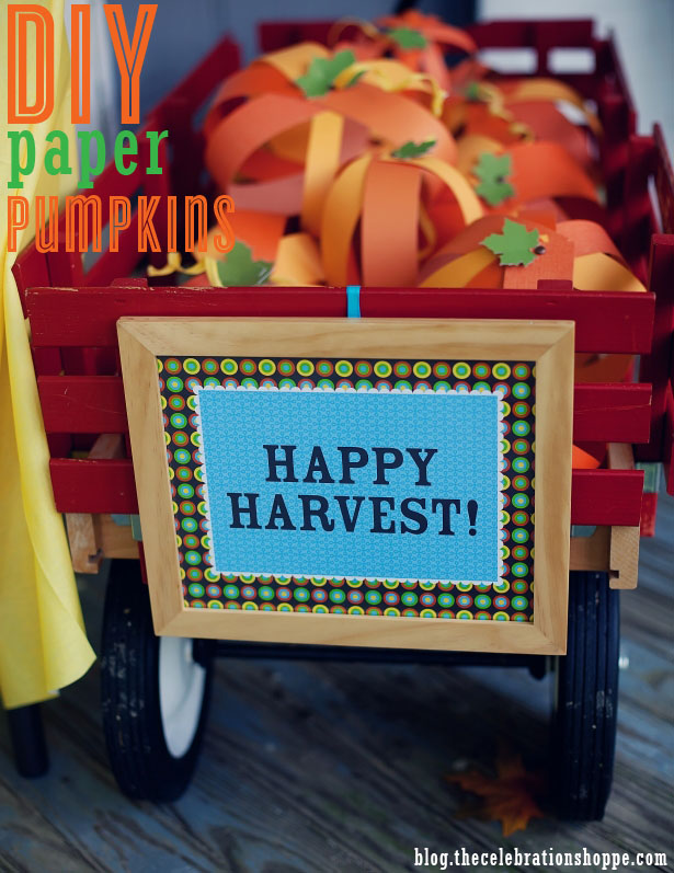 The celebration shoppe diy paper pumpkins craft