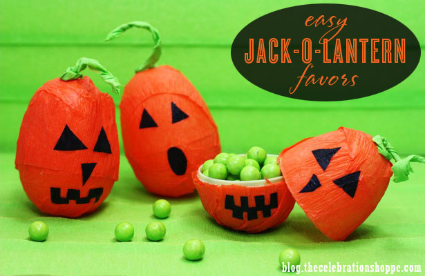 Easy Jack-o-Lantern Party Favors | Kim Byers