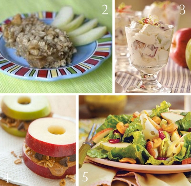 Kid friendly apple foods collage