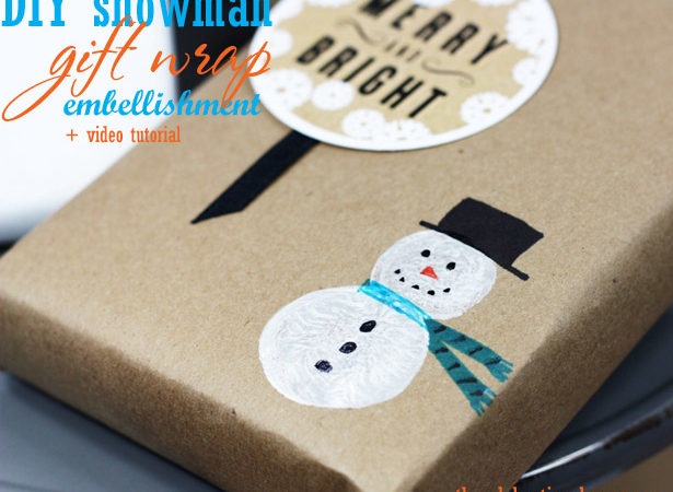 1 snowman gift wrap craft