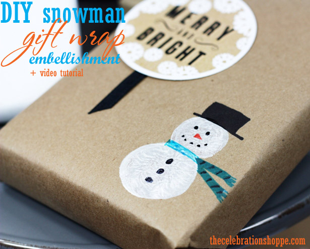 1 snowman gift wrap craft