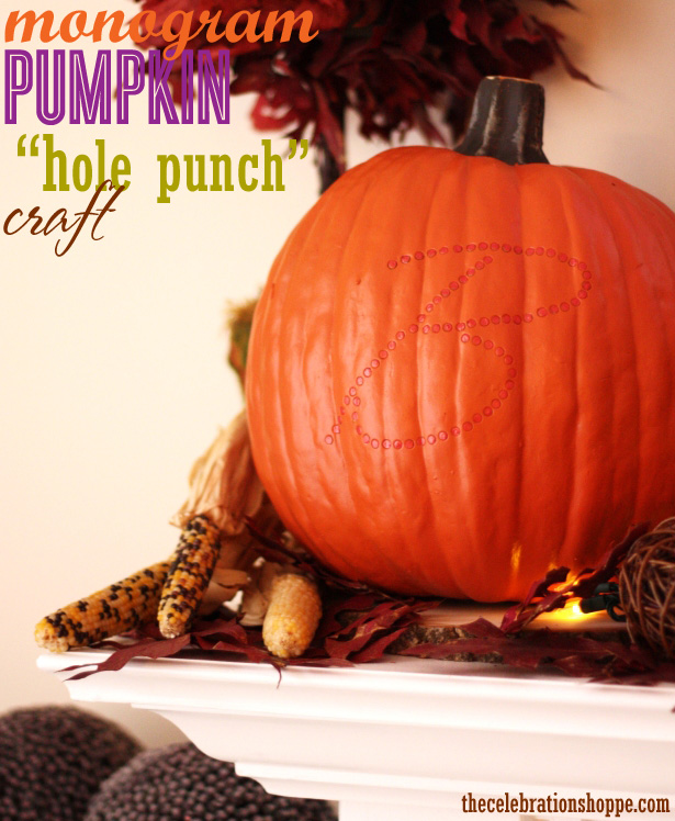 1a how to monogram a pumpkin hole punch craft