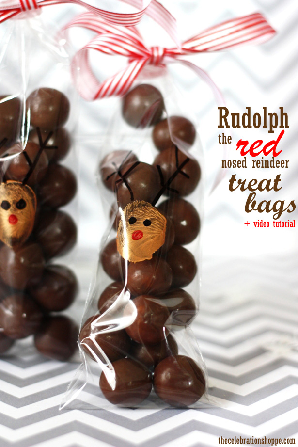 Rudolph cello treat bags with thecelebrationshoppe com