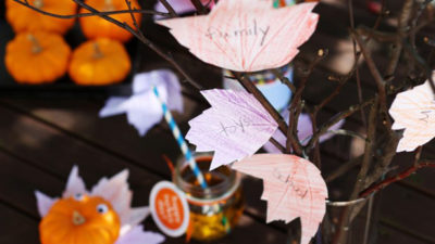 Thanksgiving thankful tree craft from thecelebrationshoppe com
