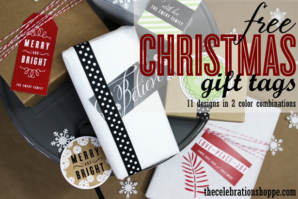 The celebration shoppe christmas gift tags wt2