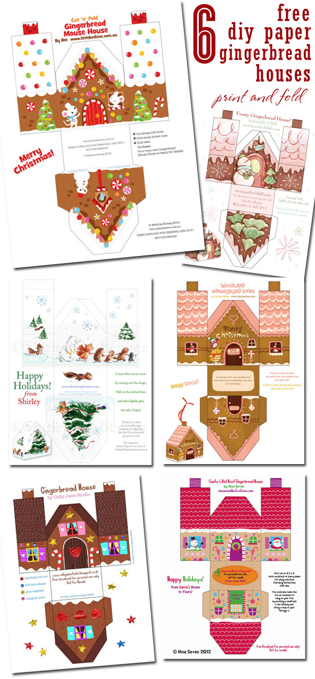 paper gingerbread house patterns