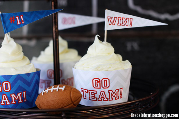 Football Party Cupcakes