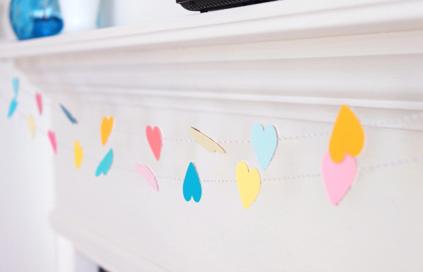 Paint Chip Heart Banner Craft